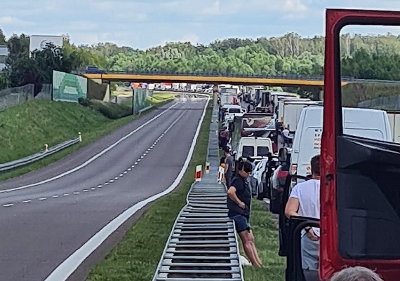 garwolin - Wypadek na obwodnicy w kierunku Lublina. Ogromne korki